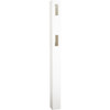 5 In. x 5 In. x 60 In. White Vinyl 2-Rail Fence Line Post 182893 760693