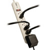 Tripp Lite Outlet Strip, Surge, 7 5-15R, 5-15P, 4 ft., White TLP74R