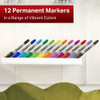 Sharpie Brush Twin Permanent Markers - Assorted Ink - 12 - Pack 2168237 SPR-SAN2168237