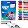 Expo Low-Odor Dry-Erase Markers - Erasable - Assorted Ink - Dry - 8 / Set