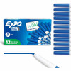 Expo Low-Odor Dry Erase Markers - Erasable - Blue Ink - Dry - 1 Dozen