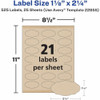 Avery&reg; Easy Peel Multipurpose Label 22855 SPR-AVE22855