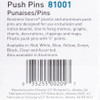 Business Source 1/2" Head Push Pins - 0.50" Head - Assorted - 100 / Box