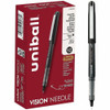 uniball™ Vision Needle Rollerball Pens - Black Ink - Liquid - 12 / Dozen