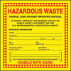 Accuform Haz Waste Label,Hazardous Waste,6x6 in,Poly,250/RL, PK250 MHZW20EVL