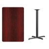 Rectangle Laminate Table, Laminate Top, Wood Grain  XU-MAHTB-3048-T2230B-GG