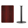 Rectangle Laminate Table, Laminate Top, Wood Grain  XU-MAHTB-3042-TR24B-GG