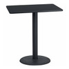 Rectangle Laminate Table Top, 30" W, 42" L, 43.125" H, Laminate Top, Wood Grain