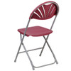 Flash Furniture Burgundy Plastic Folding Chair,PK2 2-LE-L-4-BUR-GG