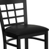 Flash Furniture Restaurant Stool,Window Back,Black Seat XU-DG6R7BWIN-BAR-BLKV-GG
