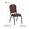 Hercules Banquet Chair, Brown Back, 17-1-4 in W 20-1-4" L 38" H, Fabric Seat  FD-C01-COPPER-008-T-02-GG