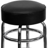 Flash Furniture 30.25"H Chrome Stool w-Black Seat XU-D-100-GG