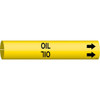Brady Pipe Marker,Oil,2 in H,2 in W 4103-C