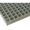 Fiberglass Molded Grating, 144 in Span, Grit-Top Surface, Light Gray