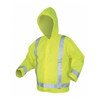 Mcr Safety Hi-Vis Rain Jacket, Polyurethane, Class 3 Lime, XL 500RJHXL