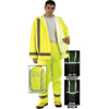 Mcr Safety Hi-Vis Rain Jacket, Polyurethane, Class 3 Lime, XL 500RJHXL