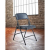 National Public Seating Folding Chair, Vinyl, Blue,PK4 1204