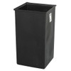 Safco 21 gal Square Heavy Duty Plastic Can, Black, Plastic, 13 in 9668
