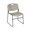 Kee/Zeng Square Gray Table/4 Gray Chairs, Square,36", 36" W, 29" H, Gray TB3636GYBPBK44GY