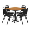 Square Natural Laminate Table, Laminate Top, Wood Grain