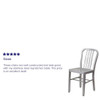 Gael Commercial Grade  Silver Metal Indoor-Outdoor Chair, PK2  2-CH-61200-18-SIL-GG