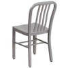 Gael Commercial Grade  Silver Metal Indoor-Outdoor Chair, PK2  2-CH-61200-18-SIL-GG