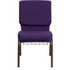 Hercules Church Chair, 19-1-4 in W 25" L 33-1-4" H, Fabric Seat  FD-CH02185-GV-ROY-BAS-GG