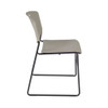 Kee Square Table & Chair Set, Wood, Metal, Polypropylene Top  TB4848GYBPBK44GY
