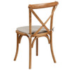 Hercules Chair, Wood Back, 20-1-4 in W 23-1-4" L 35" H  XU-X-OAK-NTC-GG
