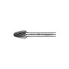 Carbide Bur - Tree Shape, DBL Cut - 1/2" x 3/4" x 1/4" Shank - SF-13