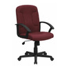 Contemporary Chair Fixed Arms, 17-1/4" to 21-1/4" Height, Fabric, Burgundy