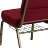 Hercules Church Chair, 21-1-4 in W 25" L 33" H, Fabric Seat  FD-CH0221-4-GV-3169-BAS-GG