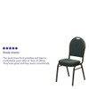 Hercules Banquet Chair, 17-1-4 in W 20-1-4" L 37-1-2" H, Fixed, Fabric Seat  FD-C03-GOLDVEIN-4003-GG