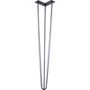 Waddell 28 In. Black Metal 3-Prong Hairpin Leg 5928D Pack of 4