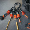 Railer Bit Holder Keychain with (5) Orange Hex Shank Bit Holders RQCBH5 366671