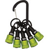 Railer Bit Holder Keychain with (5) Hi Vis Green Hex Shank Bit Holders RQCBH5-HG