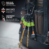 Railer Bit Holder Keychain with (5) Hi Vis Green Hex Shank Bit Holders RQCBH5-HG 372939