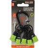 Railer Bit Holder Keychain with (5) Hi Vis Green Hex Shank Bit Holders RQCBH5-HG 372939