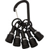 Railer Bit Holder Keychain with (5) Black Hex Shank Bit Holders RQCBH5-BK