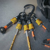 Railer Bit Holder Keychain with (5) Yellow Hex Shank Bit Holders RQCBH5-Y 378818