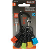 Railer Bit Holder Keychain with (5) Multi-Color Hex Shank Bit Holders RQCBH5-MC 384641