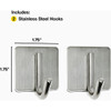 Wrap-It Storage Handy Hooks Stainless Steel Adhesive Hooks (2-Pack) 502-SH-SS 228279