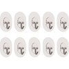 Wrap-It Storage Sticky Hooks Medium Adhesive Hooks (10-Pack) 910-CLHK-M-SS