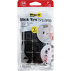 Wrap-It Storage Stick 'Em 1 In. Black Hook & Loop Square (24-Count) 424-AQ-1BL 229361