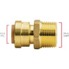 QuickFitting 1-2 In. Push-to-Connect x 3-4 In. MNPT Brass Reducing Male Adapter LF842MR 499097
