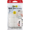 Wrap-It Storage Stick 'Em 1 In. White Hook & Loop Square (24-Count) 424-AQ-1WH 236149