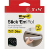 Wrap-It Storage Stick 'Em 3-4 In. x 5 Ft. Black Hook & Loop Roll 400-AR-5BL 237092