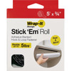 Wrap-It Storage Stick 'Em 3-4 In. x 5 Ft. Black Hook & Loop Roll 400-AR-5BL 237092