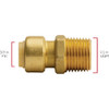 QuickFitting 3-8 In. Push-to-Connect x 1-2 In. MNPT Brass Reducing Male Adapter LF840MR 480939