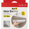Wrap-It Storage Stick 'Em 3-4 In. x 15 Ft. White Hook & Loop Roll 400-AR-15WH 243894